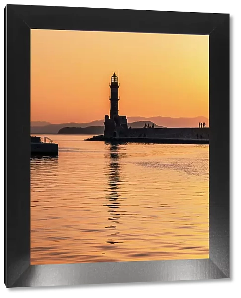 Venetian lighthouse, Chania, Crete, Greek Islands, Greece