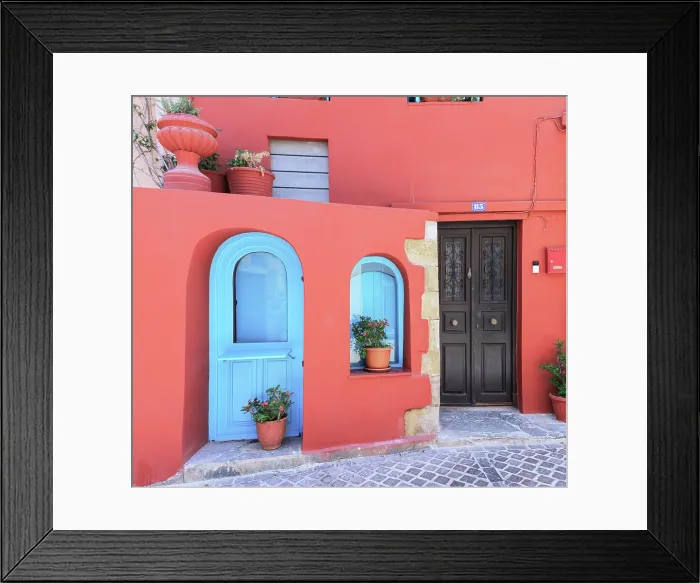 Framed Print : Colourful House, Chania, Crete, Greek Islands, Greece Framed Print : Colourful House, Chania, Crete, Greek Islands, Greece