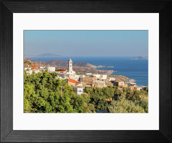 Framed Print : View of Kerames village, Kerames, Rethymno, Southern Crete, Crete, Greek Islands, Greece Framed Print : View of Kerames village, Kerames, Rethymno, Southern Crete, Crete, Greek Islands, Greece