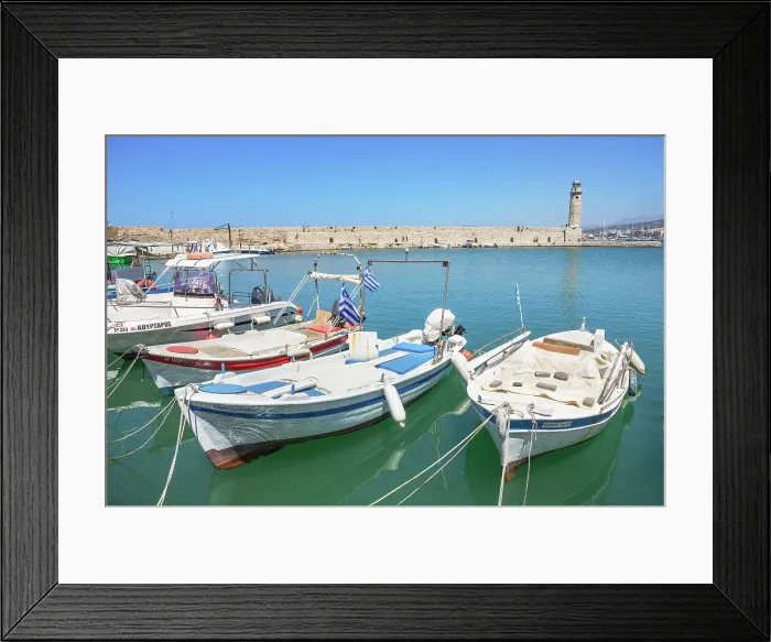 Framed Print : Venetian harbour, Rethymno, Crete, Greek Islands, Greece Framed Print : Venetian harbour, Rethymno, Crete, Greek Islands, Greece