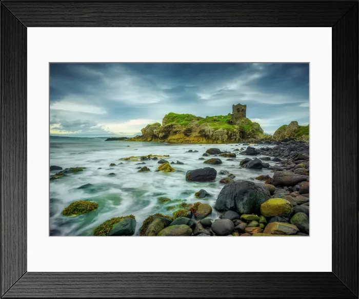 Framed Print : Ruins of Kinbane Castle at sunrise, Kinbane head, Ballycastle, Causeway coastel route, north coast of Ireland, County Antrim, Northern Ireland, UK, Europe Framed Print : Ruins of Kinbane Castle at sunrise, Kinbane head, Ballycastle, Causeway coastel route, north coast of Ireland, County Antrim, Northern Ireland, UK, Europe