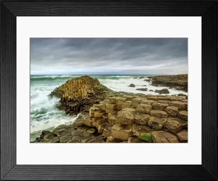 Framed Print : Giants Causeway with its iconic basalt columns, Ulster, Bushmills, Causeway coastel route, north coast of Ireland, County Antrim, Northern Ireland, UK, Europe Framed Print : Giants Causeway with its iconic basalt columns, Ulster, Bushmills, Causeway coastel route, north coast of Ireland, County Antrim, Northern Ireland, UK, Europe
