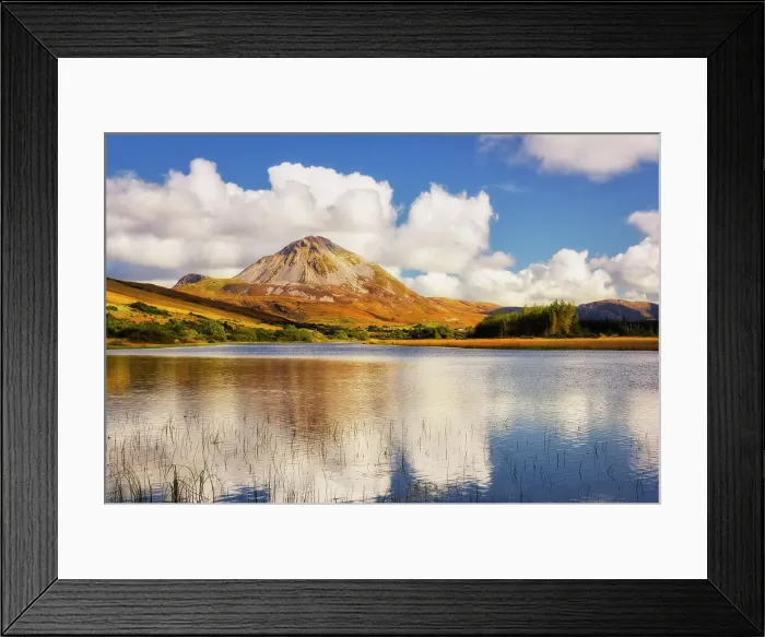 Framed Print : Lough Dunlewey and Mount Errigal, County Donegal, Ulster region, Ireland, Europe Framed Print : Lough Dunlewey and Mount Errigal, County Donegal, Ulster region, Ireland, Europe