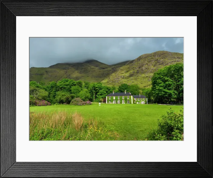 Framed Print : Delphy Lodge (A delightful 1830s country house, fishing lodge), Leenaun, Delphi Valley, Connemara Loop, Connemara, Co Mayo, Ireland, Europe Framed Print : Delphy Lodge (A delightful 1830s country house, fishing lodge), Leenaun, Delphi Valley, Connemara Loop, Connemara, Co Mayo, Ireland, Europe