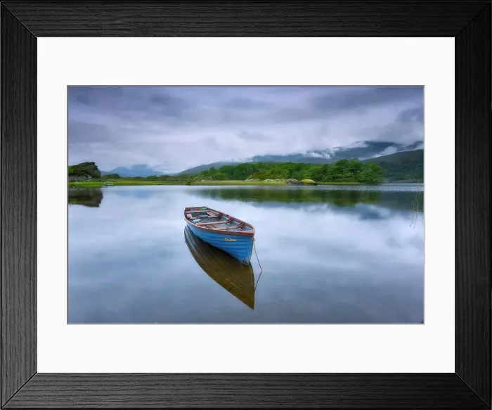 Framed Print : Rowing boat at Upper Lake, Killarney National Park, Killarney, Ring of Kerry, Co. Kerry, Ireland, Europe Framed Print : Rowing boat at Upper Lake, Killarney National Park, Killarney, Ring of Kerry, Co. Kerry, Ireland, Europe