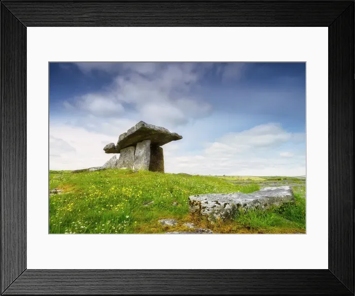 Framed Print : Poulnabrone dolmen - Poulabrone Megalithic Tomb, (Poulnabrone is the largest Irish portal tomb) The Burren, Parish of Kilcorney, Co. Clare, Ireland, Europe Framed Print : Poulnabrone dolmen - Poulabrone Megalithic Tomb, (Poulnabrone is the largest Irish portal tomb) The Burren, Parish of Kilcorney, Co. Clare, Ireland, Europe