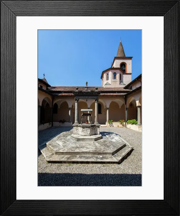 Framed Print : Italy, Lombardy, Bergamo, Urgnano, Basella Virgin Mary Sanctuary, The cloister Framed Print : Italy, Lombardy, Bergamo, Urgnano, Basella Virgin Mary Sanctuary, The cloister