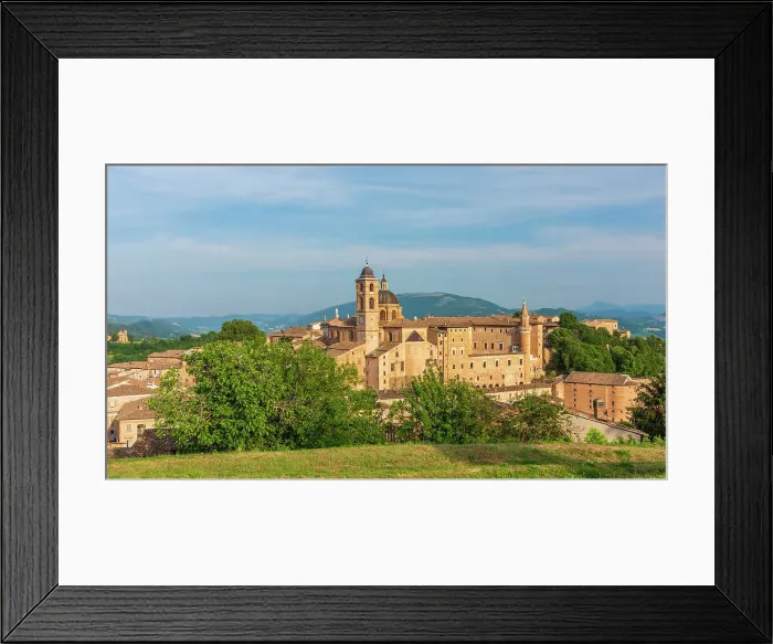 Framed Print : europe, Italy, The Marches. Urbino, the view of the skyline of the town with the cathedral and the doges palace Framed Print : europe, Italy, The Marches. Urbino, the view of the skyline of the town with the cathedral and the doges palace