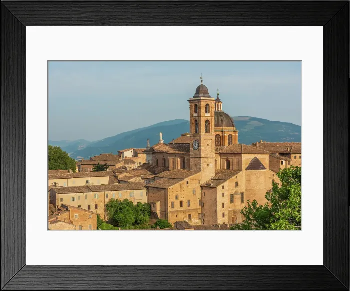 Framed Print : europe, Italy, The Marches. Urbino, the view of the town with the cathedral Framed Print : europe, Italy, The Marches. Urbino, the view of the town with the cathedral
