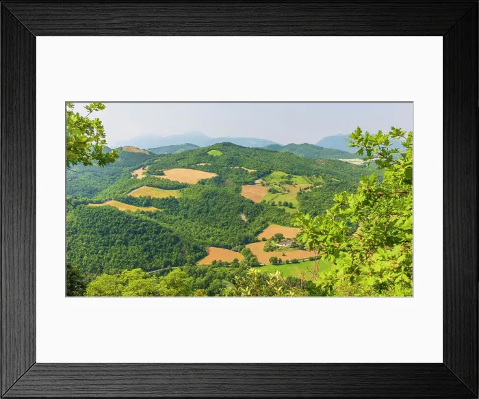 Framed Print : europe, Italy, The Marches. Rural landscape in the area near to Furlo Framed Print : europe, Italy, The Marches. Rural landscape in the area near to Furlo