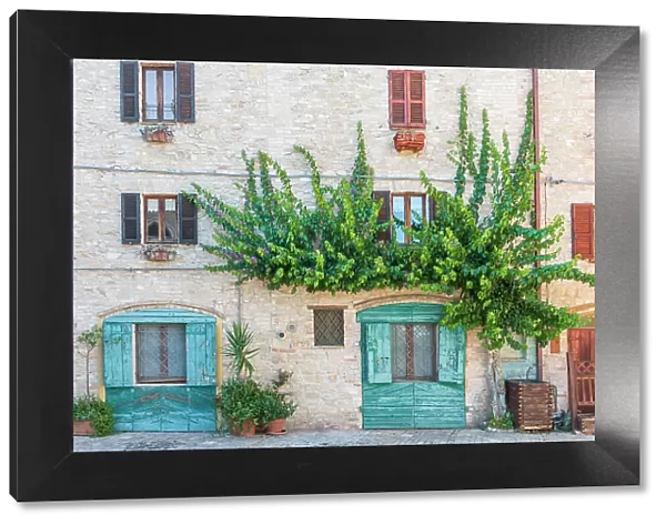 europe, Italy, The Marches. A beautifully decorated house in Torre di Palme near Fermo