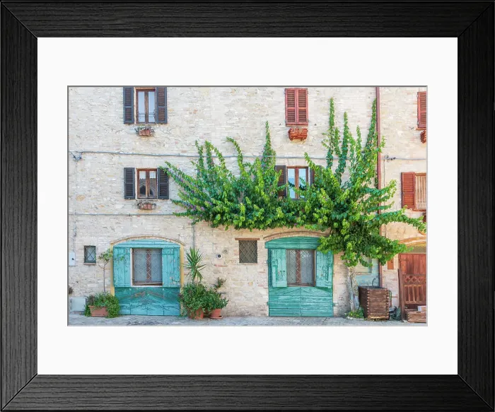Framed Print : europe, Italy, The Marches. A beautifully decorated house in Torre di Palme near Fermo
