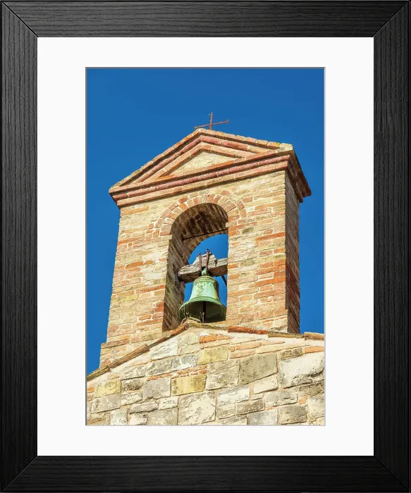 Framed Print : europe, Italy, The Marches. A bell tower in the little hamlet of Torre di Palme Framed Print : europe, Italy, The Marches. A bell tower in the little hamlet of Torre di Palme