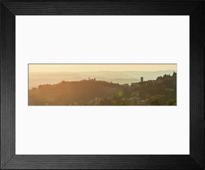 Framed Print : europe, Italy, The Marches. The sunset seen from the Colle Infinito of Recanati Framed Print : europe, Italy, The Marches. The sunset seen from the Colle Infinito of Recanati