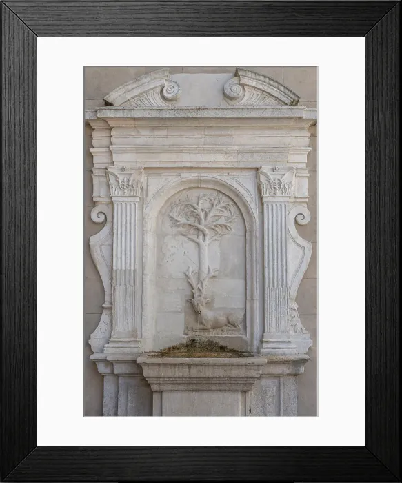 Framed Print : europe, Italy, The Marches. The fountain of bad weather in Cingoli Framed Print : europe, Italy, The Marches. The fountain of bad weather in Cingoli