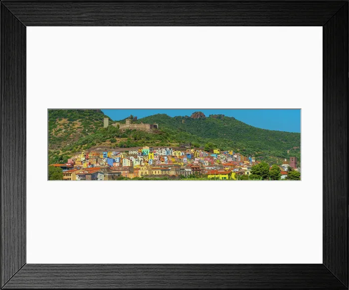 Framed Print : europe, Italy, Sardinia. Bosa, a view of the town Framed Print : europe, Italy, Sardinia. Bosa, a view of the town