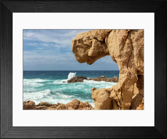 Framed Print : Italy, Sardinia, Mediterranean Sea, north coast, near Trinita d Agultu village