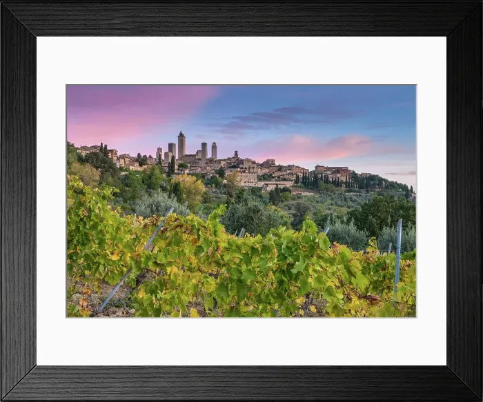 Framed Print : Italien, Tuscany, San Gimignano town