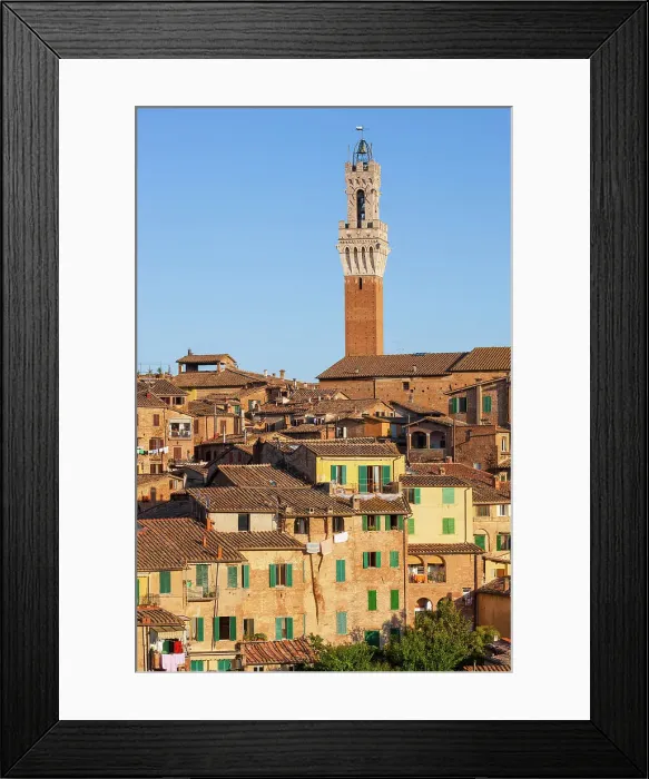 Framed Print : Italy, Tuscany, Siena town, Torre del Mangia tower Framed Print : Italy, Tuscany, Siena town, Torre del Mangia tower