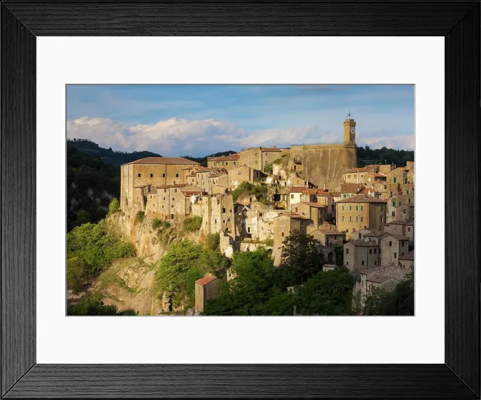 Framed Print : Italy, Tuscany, Sorano town, Tuff rock Framed Print : Italy, Tuscany, Sorano town, Tuff rock