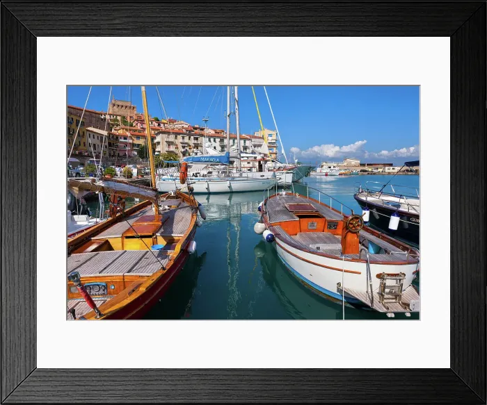 Framed Print : Italy, Tuscany, Meditrranean Sea, Argantario Peninsula, Porto S. Stefano town, harbor Framed Print : Italy, Tuscany, Meditrranean Sea, Argantario Peninsula, Porto S. Stefano town, harbor
