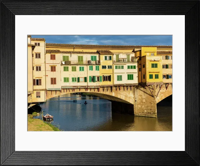 Framed Print : Italy, Tuscany, Florence town, Arno river, Ponte Vecchio