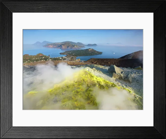 Framed Print : Italy, Aeolian Islands, Mediterranean Sea, Vulcano volcano, fumarole Framed Print : Italy, Aeolian Islands, Mediterranean Sea, Vulcano volcano, fumarole