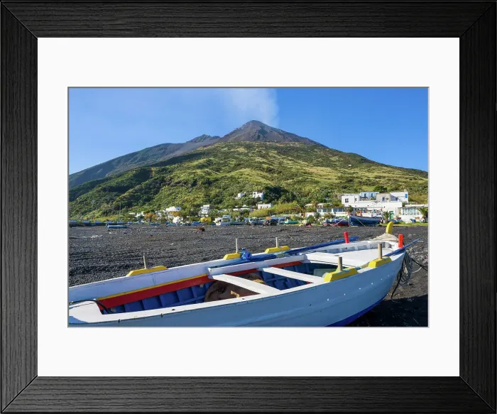 Framed Print : Italy, Aeolian Islands, Mediterranean Sea, Stromboli village Framed Print : Italy, Aeolian Islands, Mediterranean Sea, Stromboli village