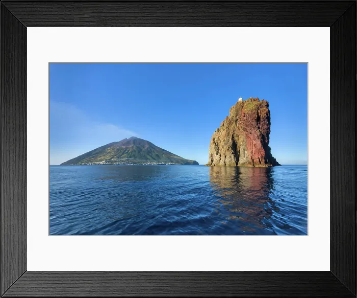 Framed Print : Italy, Aeolian Islands, Mediterranean Sea, small island near Stromboli volcano