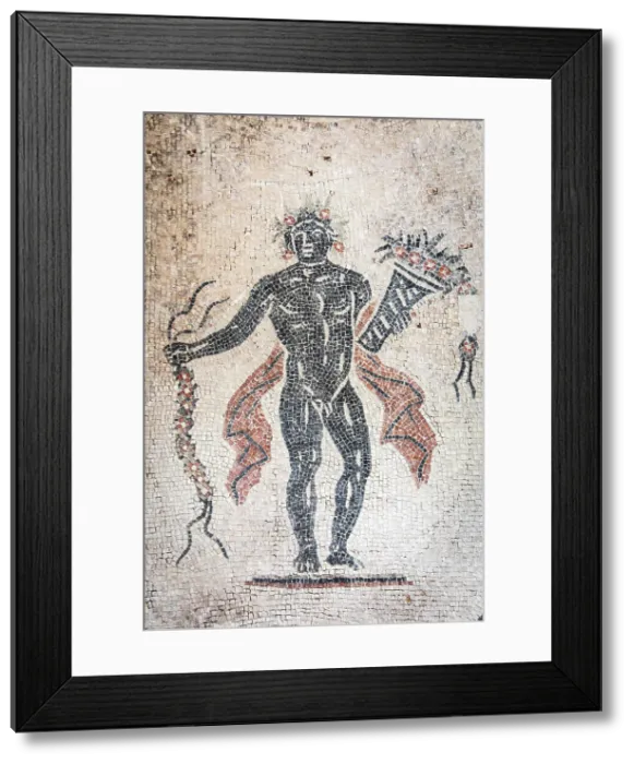 Framed Print : Italy, Umbria, Perugia, Spello, Villa of Mosaics, Mosaic representing the Spring with a cornucopia in the triclinium Framed Print : Italy, Umbria, Perugia, Spello, Villa of Mosaics, Mosaic representing the Spring with a cornucopia in the triclinium