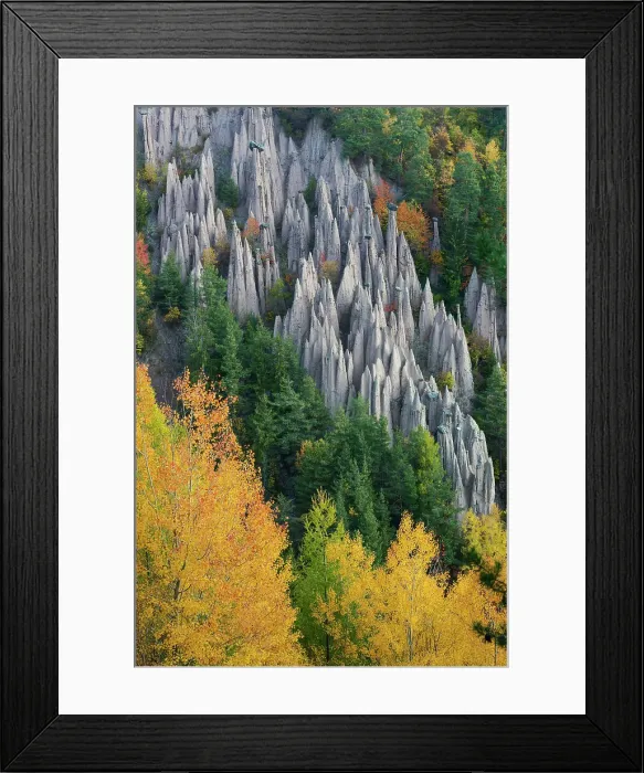 Framed Print : Italy, Trentino-Alto Adige, earth pyramids near Ritten village Framed Print : Italy, Trentino-Alto Adige, earth pyramids near Ritten village