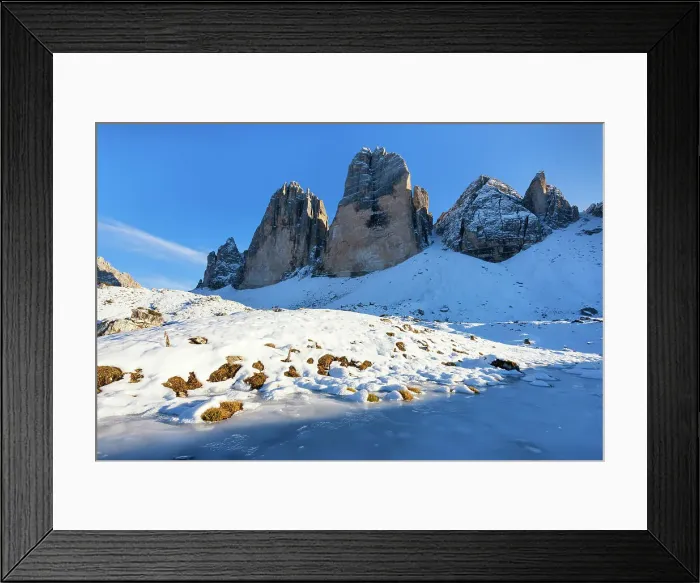 Framed Print : Italy, Trentino-Alto Adige, Dolomites, Three Peaks Framed Print : Italy, Trentino-Alto Adige, Dolomites, Three Peaks