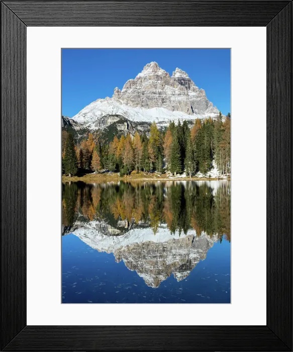 Framed Print : Italy, Veneto, Dolomites, Lake Antorno, Three Peaks Framed Print : Italy, Veneto, Dolomites, Lake Antorno, Three Peaks