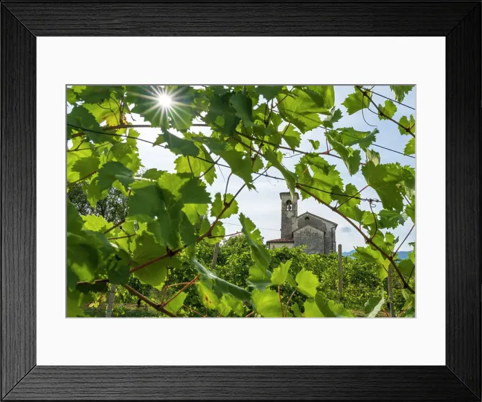 Framed Print : Europe, Italy, Veneto. A church in the Prosecco hills near to Valdobbiadene Framed Print : Europe, Italy, Veneto. A church in the Prosecco hills near to Valdobbiadene