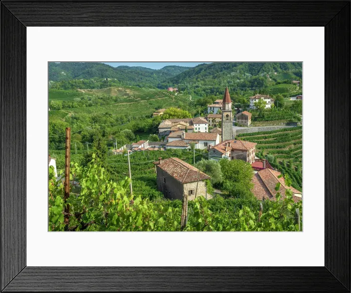 Framed Print : Europe, Italy, Veneto. The beautiful hamlet of Rolle Framed Print : Europe, Italy, Veneto. The beautiful hamlet of Rolle