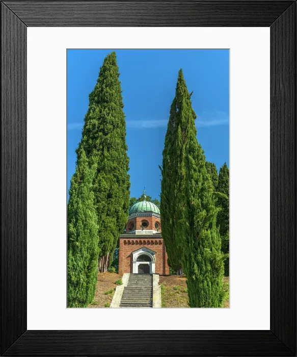 Framed Print : europe, Italy, Friuli Venezia Giulia. The mausoleum of Teodore de la tour near in the Collio area