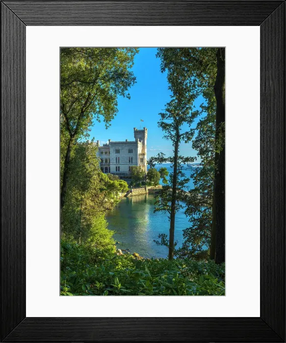 Framed Print : europe, Italy, Friuli Venezia Giulia. The castle of Miramare in the Gulf of Trieste Framed Print : europe, Italy, Friuli Venezia Giulia. The castle of Miramare in the Gulf of Trieste