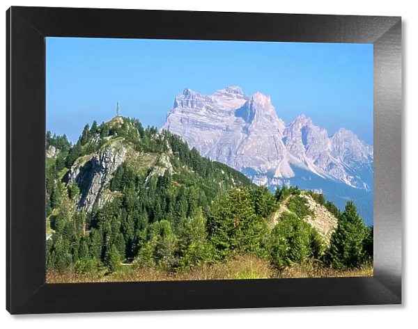 Monte Pelmo seen from Monte Rite, UNESCO World Heritage, Val di Zoldo, Belluno, Veneto, Dolomites, Italy