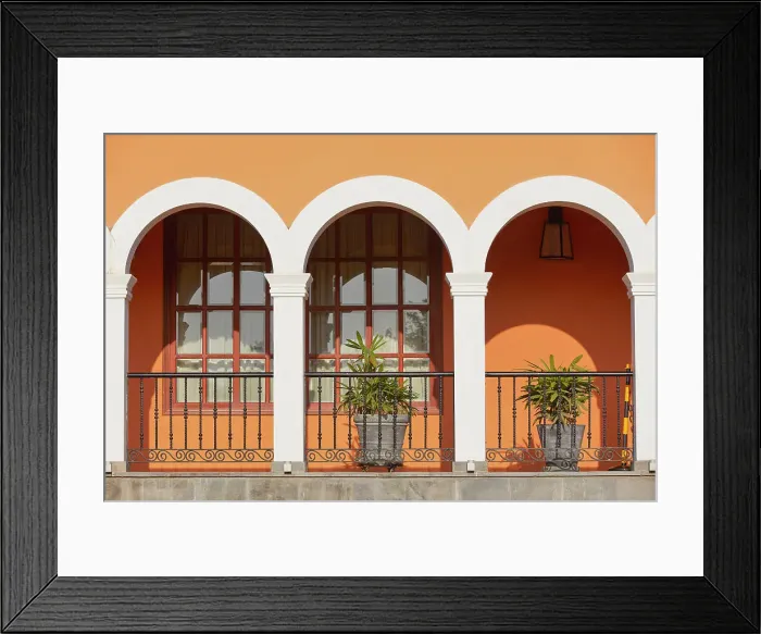 Framed Print : Exterior arches at La Caravedo'Hacienda & Distillery, Ica, Peru. La Caravado is the producer of the famous Pisco Porton Framed Print : Exterior arches at La Caravedo'Hacienda & Distillery, Ica, Peru. La Caravado is the producer of the famous Pisco Porton