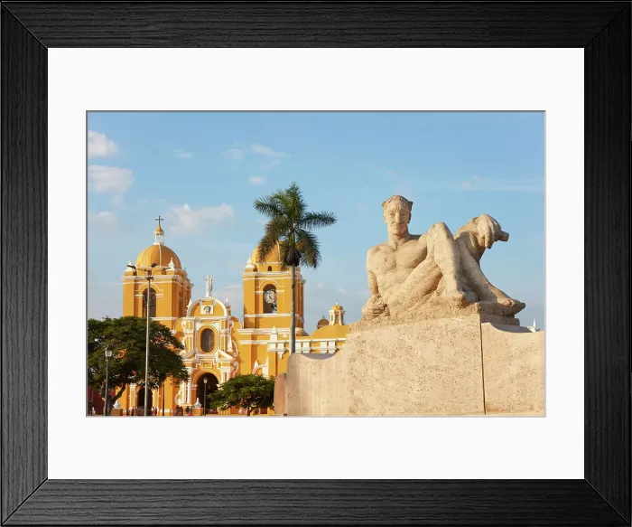 Framed Print : The Cathedral Basilica of St. Mary and the Freedom Monument in the Plaza de Armas'of Trujillo, La Libertad, Peru Framed Print : The Cathedral Basilica of St. Mary and the Freedom Monument in the Plaza de Armas'of Trujillo, La Libertad, Peru