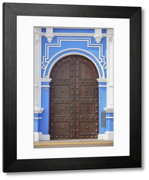 Framed Print : Colonial style door in the Plaza de Armas'of Trujillo, La Libertad, Peru Framed Print : Colonial style door in the Plaza de Armas'of Trujillo, La Libertad, Peru