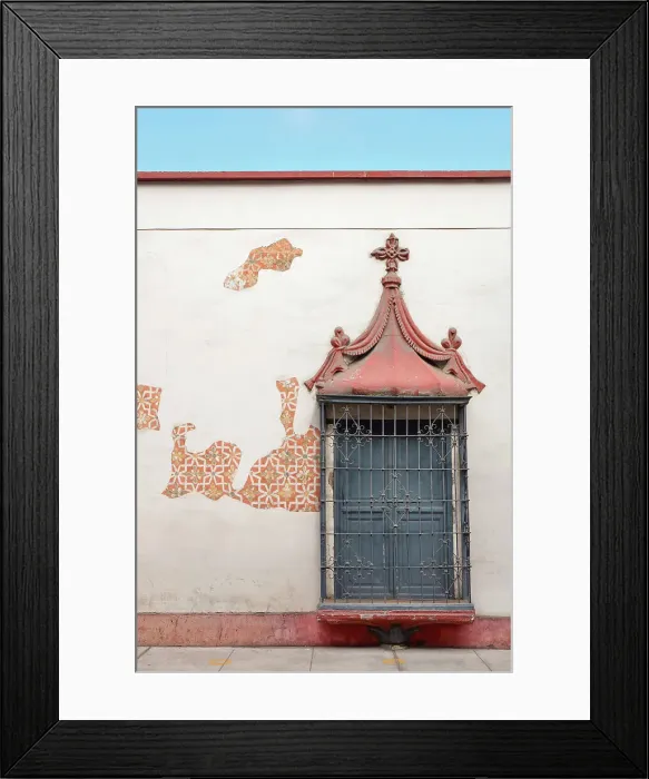 Framed Print : Colonial architecture window in Trujillo, La Libertad, Peru Framed Print : Colonial architecture window in Trujillo, La Libertad, Peru