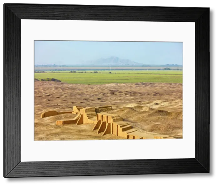 Framed Print : The ruins of a colonial church in the archaeological site of El Brujo, Chicama Valley, Trujillo, La Libertad, Peru. The church was built over an ancient Moche temple Framed Print : The ruins of a colonial church in the archaeological site of El Brujo, Chicama Valley, Trujillo, La Libertad, Peru. The church was built over an ancient Moche temple