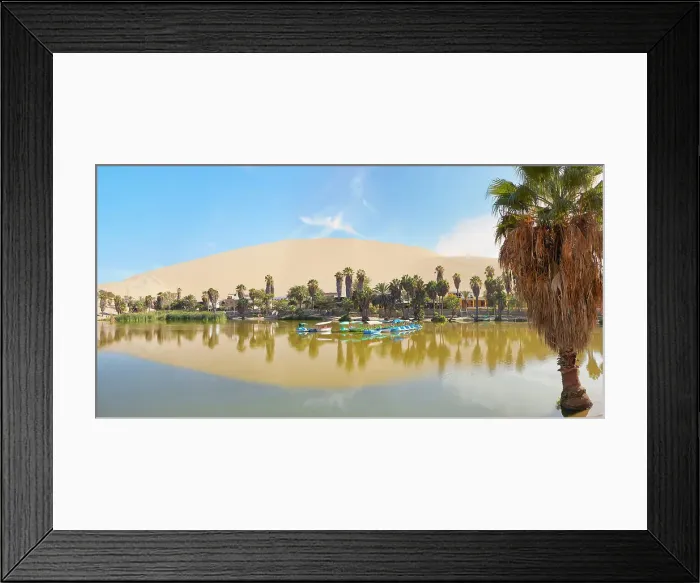 Framed Print : The Oasis of Huacachina, Ica, Peru