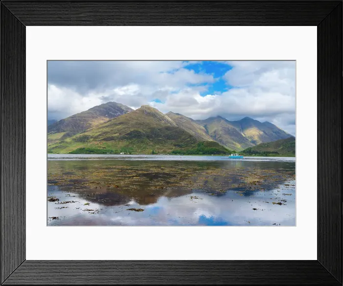 Framed Print : Reflections of Kintail mountains, Ratagan, Lochalsh, Scottish Highlands, Scotland, UK Framed Print : Reflections of Kintail mountains, Ratagan, Lochalsh, Scottish Highlands, Scotland, UK