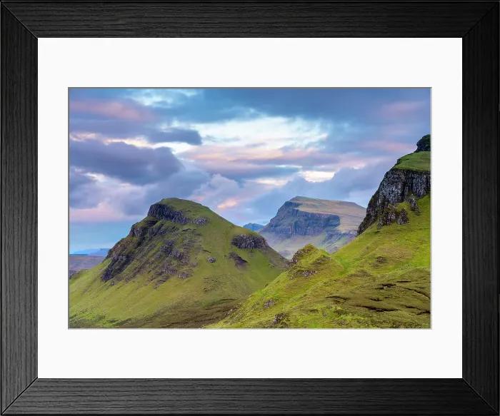 Framed Print : Rock formations at sunset, Quiraing, Trotternish, Isle of Skye, Scottish Highlands, Scotland, UK Framed Print : Rock formations at sunset, Quiraing, Trotternish, Isle of Skye, Scottish Highlands, Scotland, UK