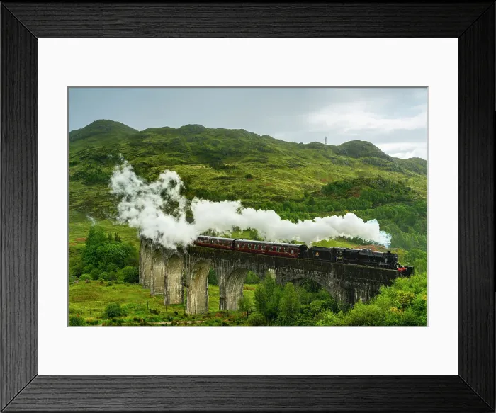 Framed Print : Jacobite steam train crossing Glenfinnan Viaduct, Glenfinnan, Inverness-shire, Scottish Highlands, Scotland, UK Framed Print : Jacobite steam train crossing Glenfinnan Viaduct, Glenfinnan, Inverness-shire, Scottish Highlands, Scotland, UK