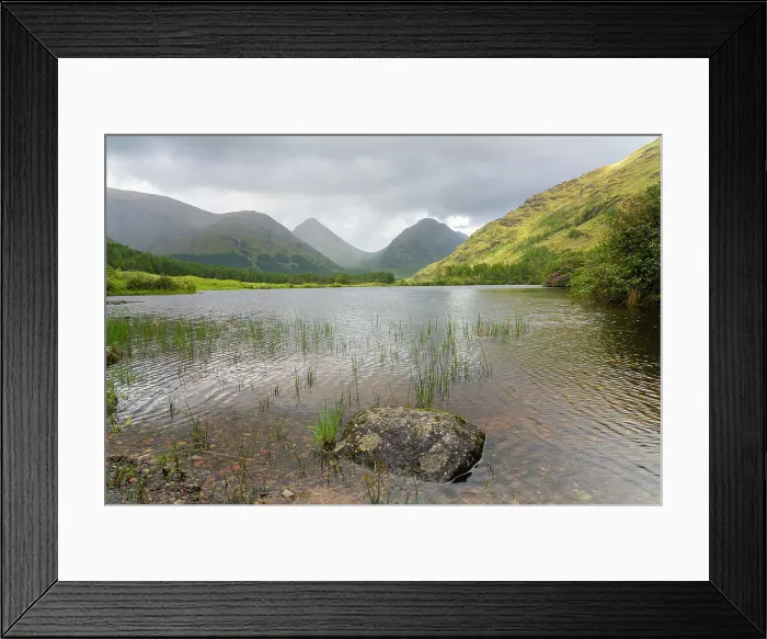 Framed Print : Lochan Urr against mountains, Glencoe, Scottish Highlands, Scotland, UK Framed Print : Lochan Urr against mountains, Glencoe, Scottish Highlands, Scotland, UK