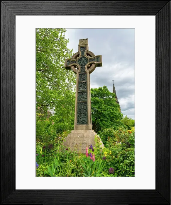 Framed Print : Dean Ramsay Memorial Cross, with tower of the parish church of St. Cuthbert in background, Edinburgh, Lothian, Scotland, UK Framed Print : Dean Ramsay Memorial Cross, with tower of the parish church of St. Cuthbert in background, Edinburgh, Lothian, Scotland, UK