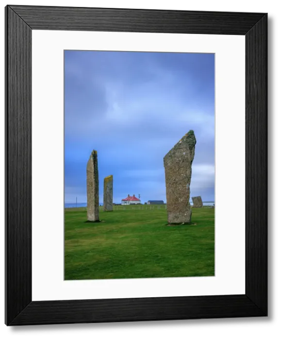Framed Print : Standing Stones of Stenness, Orkney, Scotland, UK Framed Print : Standing Stones of Stenness, Orkney, Scotland, UK